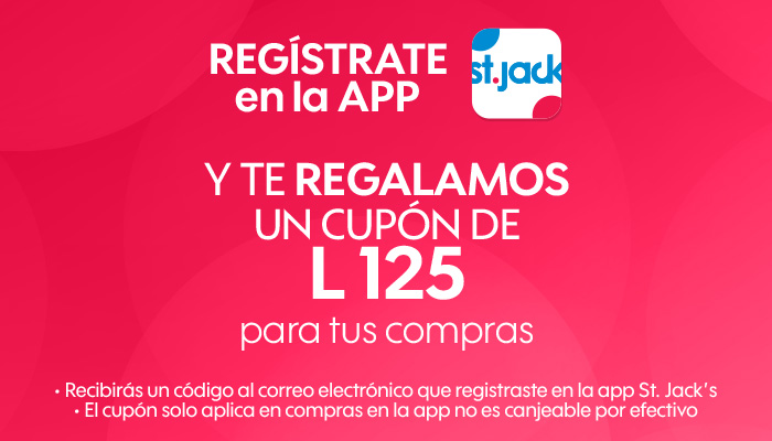 Promocion exclusiva en app St. Jack's Honduras